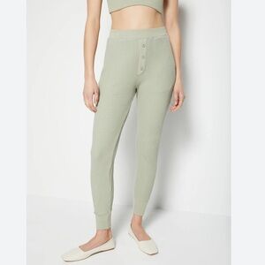 Jonathan Simkhai Savannah Waffle Jogger Size XS Women Cotton Blend In Willow